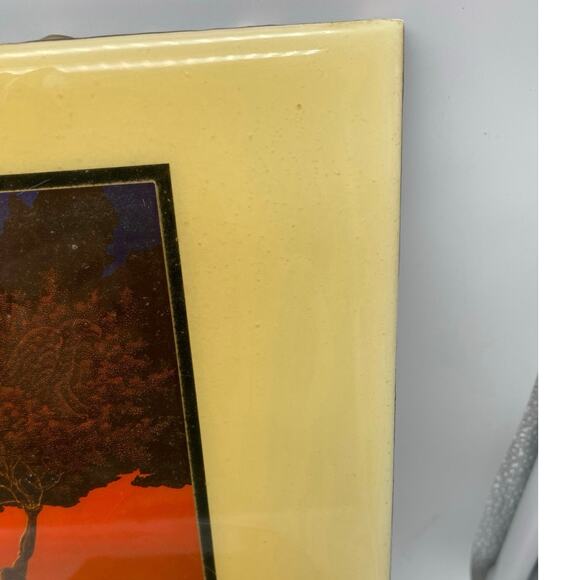 Vtg D.L. "Raven" Valdes "Father Sky Mother Earth" Tile Native American wall Art - Picture 7 of 7